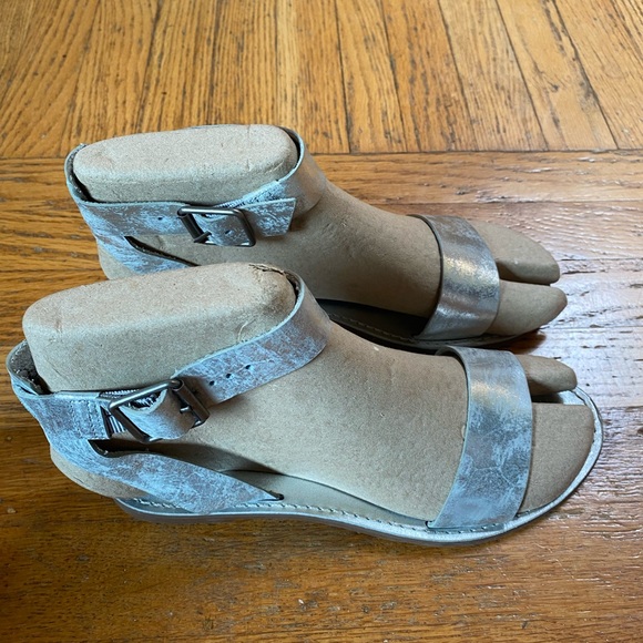 Madewell The Boardwalk Ankle Strap Leather Metallic Sz Women’s 8 - Picture 3 of 15